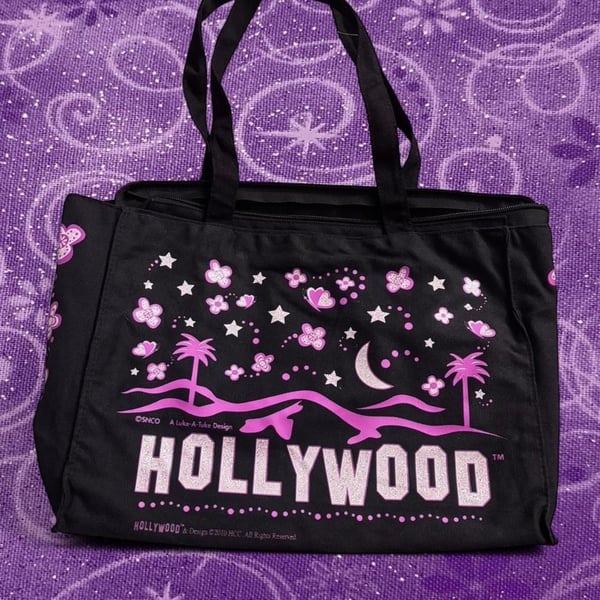 Y2K Smith Novelty Company Hollywood Glitter Destination Travel Tote Bag
