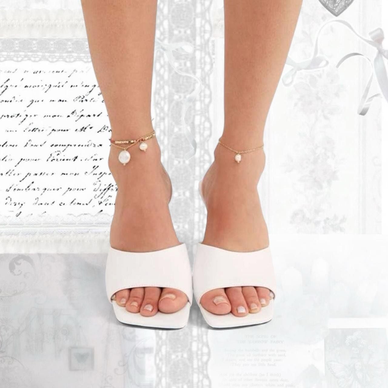 Jeffrey Campbell Square Toe Mule Leather Sandals 8