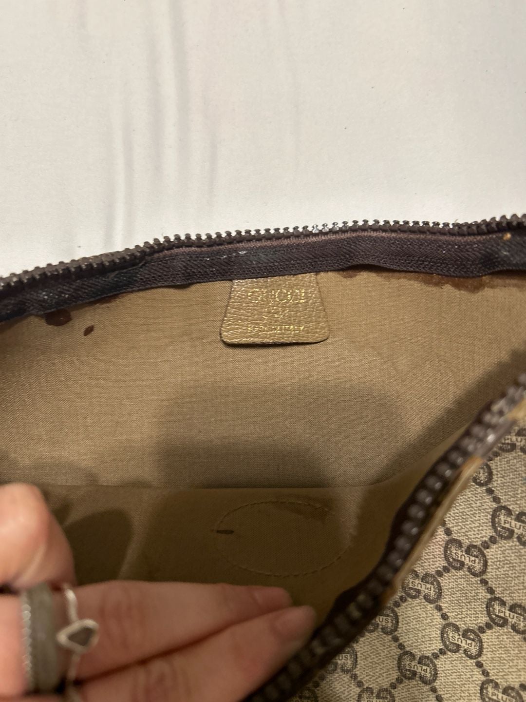 Vintage Gucci Plus GG Supreme Monogram Canvas Pouch Cosmetic Bag 3