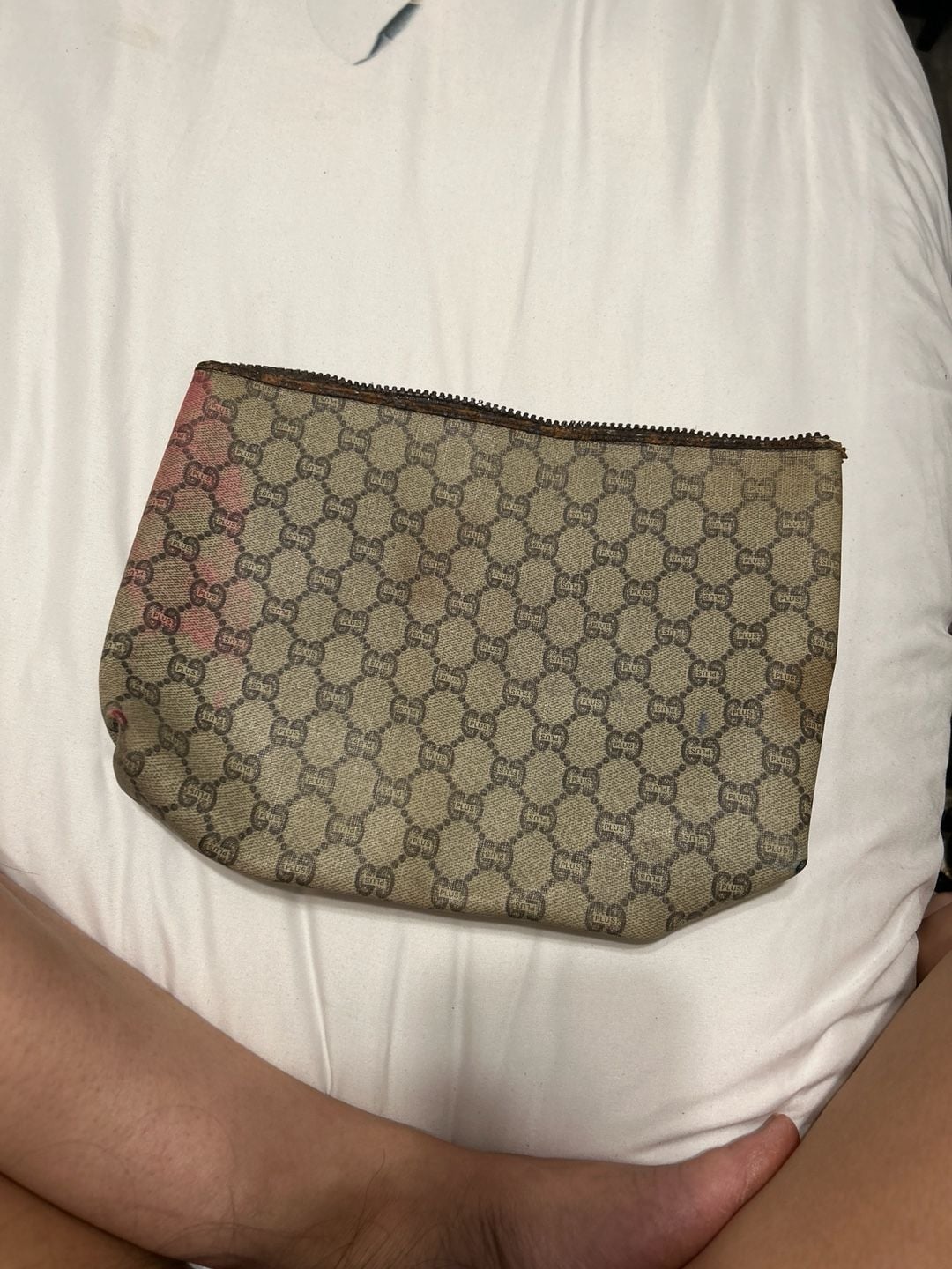 Vintage Gucci Plus GG Supreme Monogram Canvas Pouch Cosmetic Bag 4