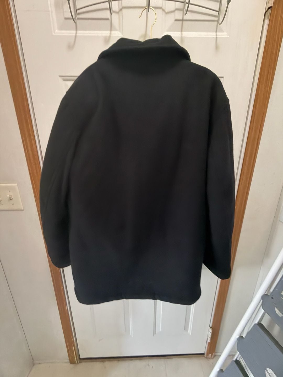 London Fog Signature Wool Blend Double Breasted Pea Coat with Quilted Lining 5