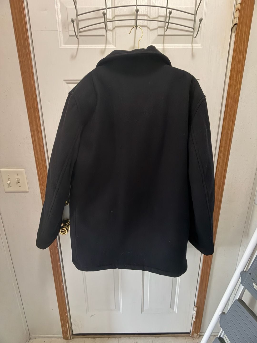 London Fog Signature Wool Blend Double Breasted Pea Coat with Quilted Lining 6