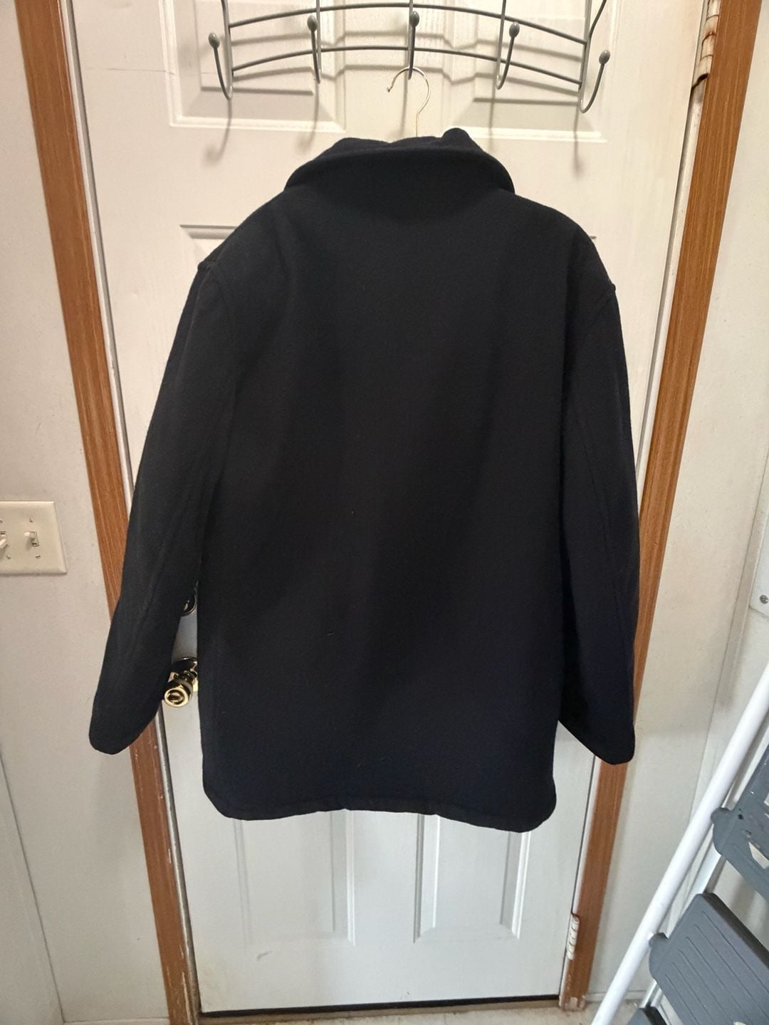 London Fog Signature Wool Blend Double Breasted Pea Coat with Quilted Lining 7