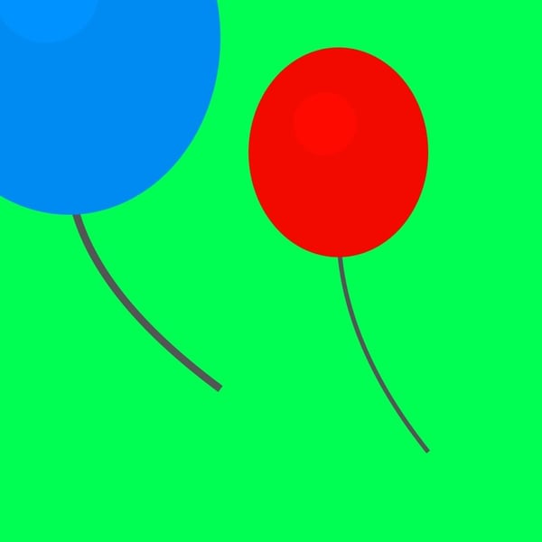 Abstract Digital Image Graphic with Multi-Color Ball