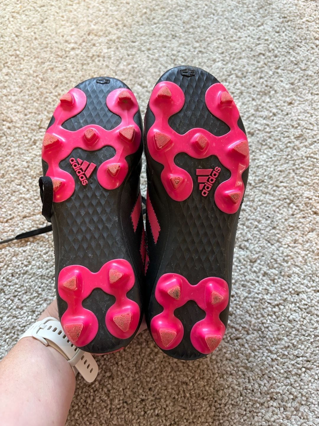 adidas Copa Sense Soccer Cleats Black/Pink Size 3.5 3