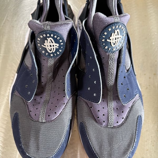 Nike Air Huarache Cool Grey Midnight Navy Sneakers 318429-038