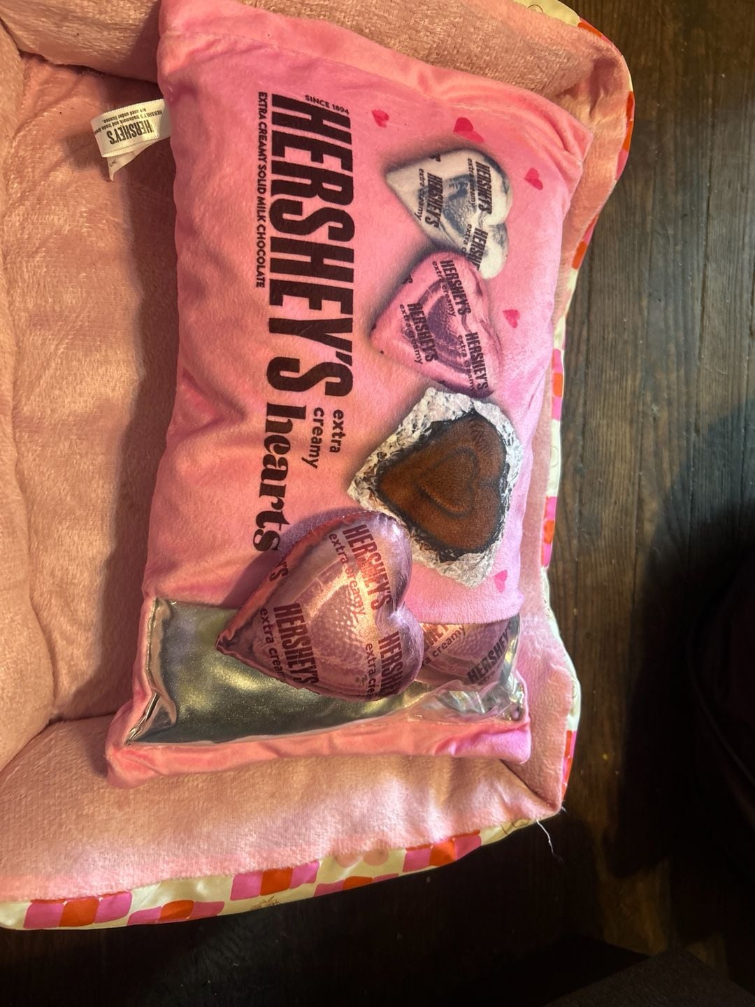 Hershey's Hearts Extra Creamy Milk Chocolate Plush Toy and Pillow 1