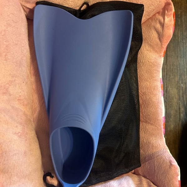 Fin Fun Mermaid Monofin Jr for Swimming and Training Blue Scuba Bag