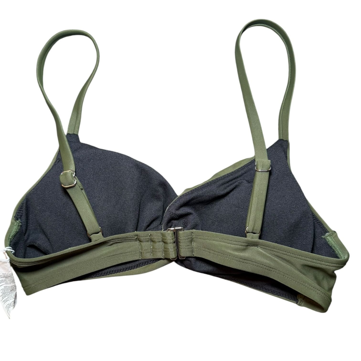 Cupshe Olive Green Twist Front Bikini Top Size S Adjustable Straps 3