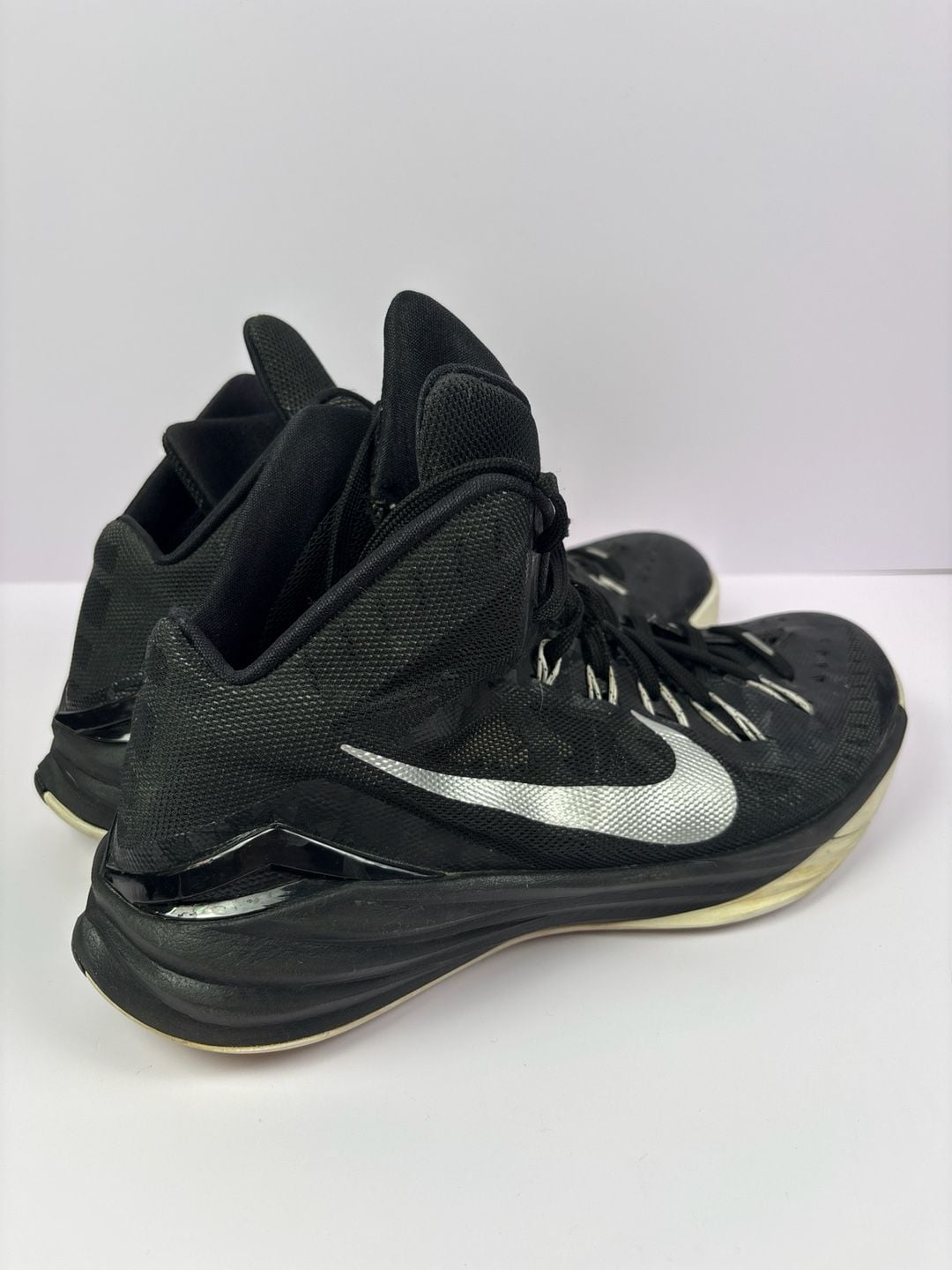 Nike Hyperquickness 2015 Black and Metallic Silver Basketball Shoes 4