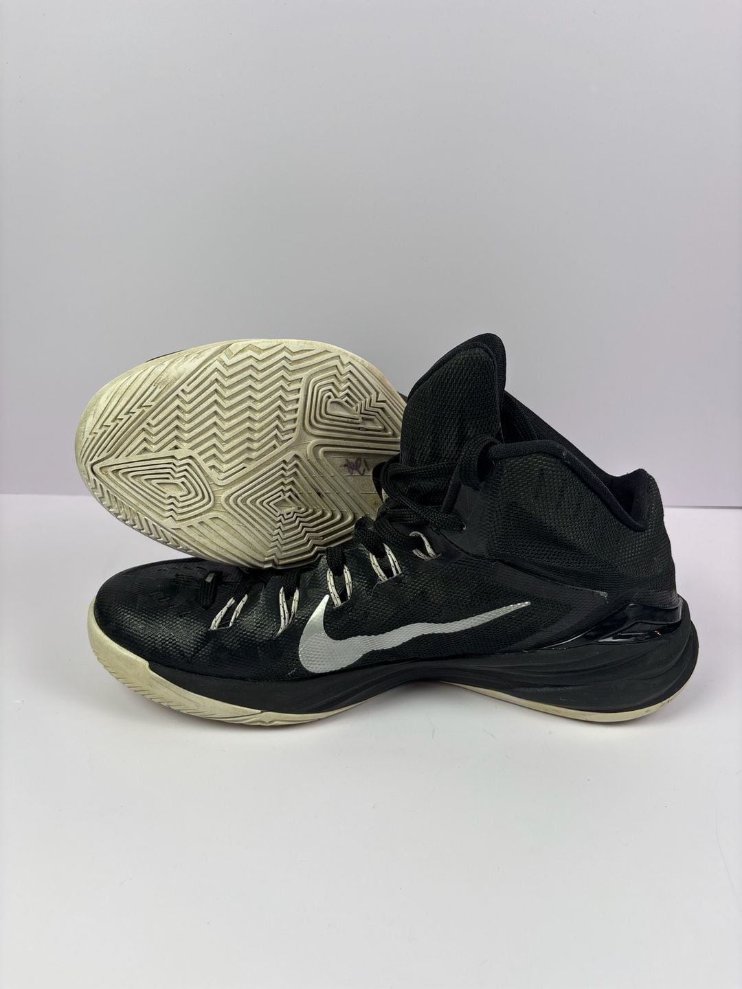 Nike Hyperquickness 2015 Black and Metallic Silver Basketball Shoes 6
