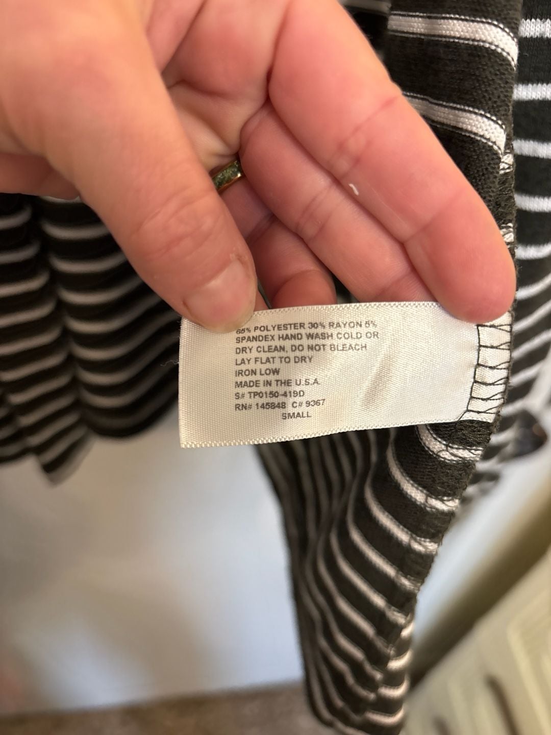 L: Everly green and White Striped Open Front Longline Cardigan sm 4