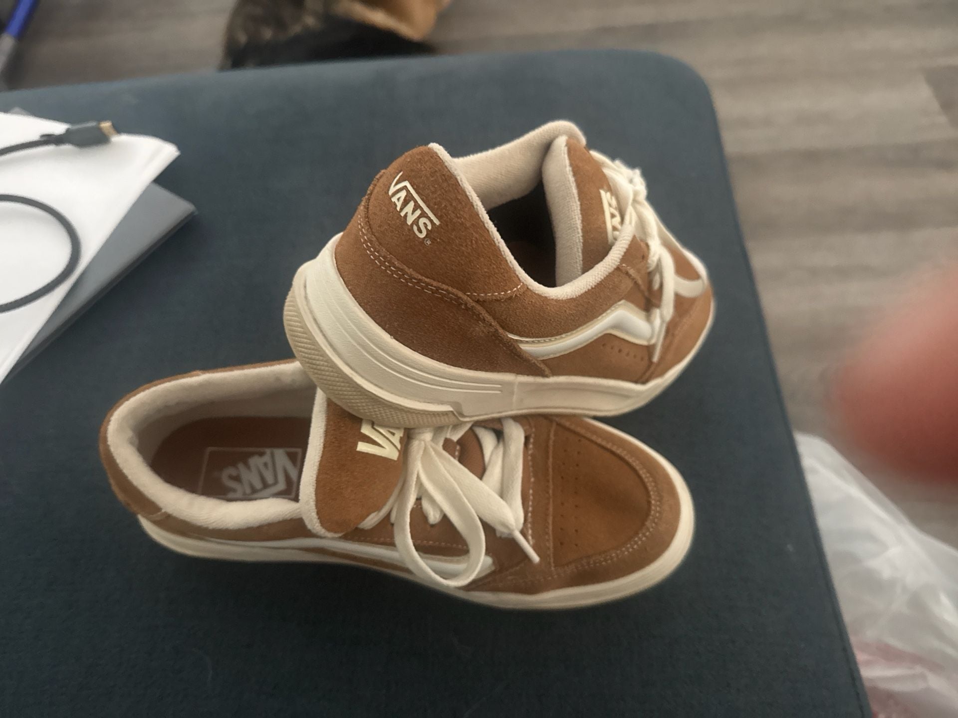 Vans Uptown Low Nut Brown Suede Skate Shoes 4