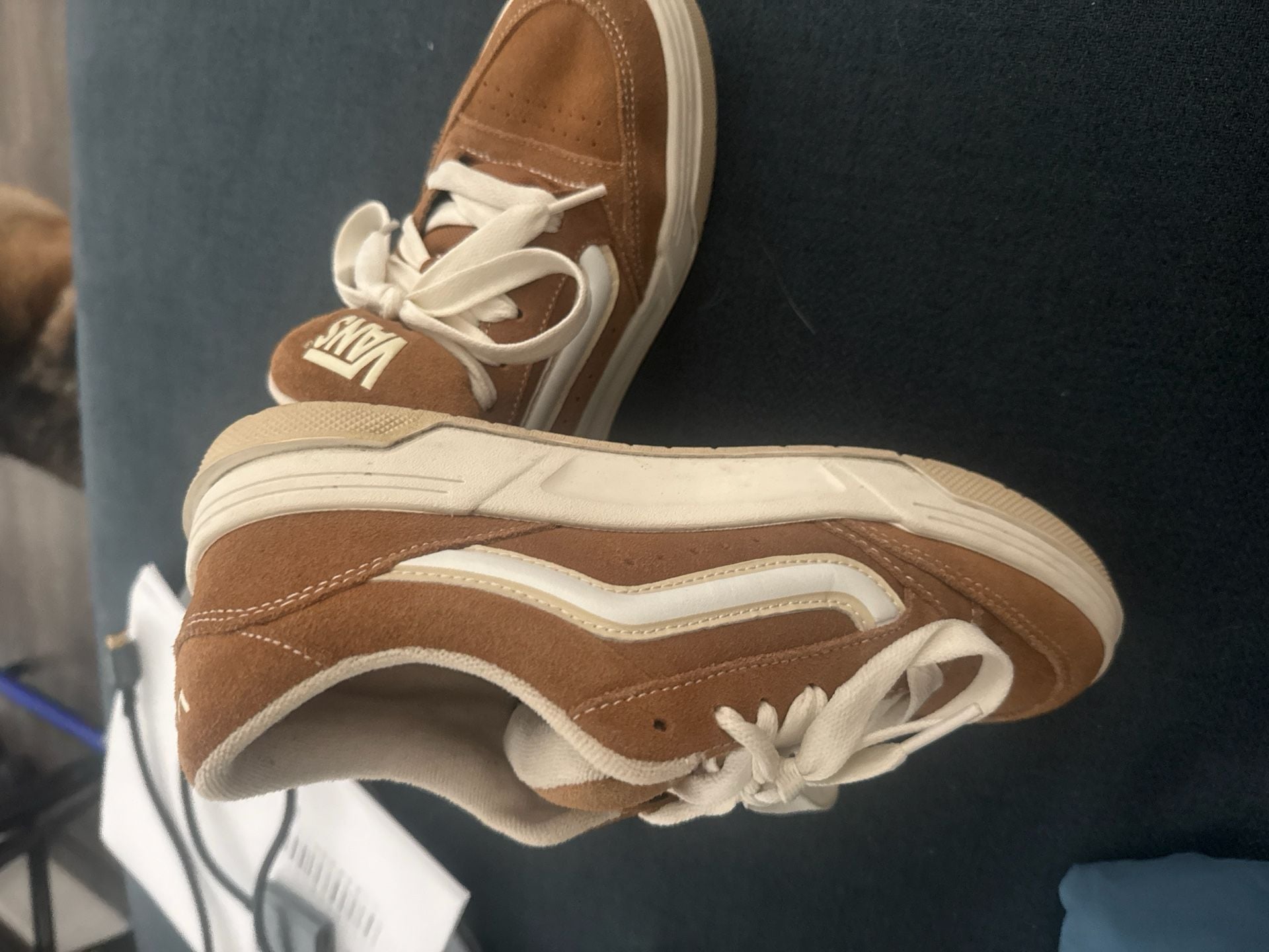 Vans Uptown Low Nut Brown Suede Skate Shoes 5