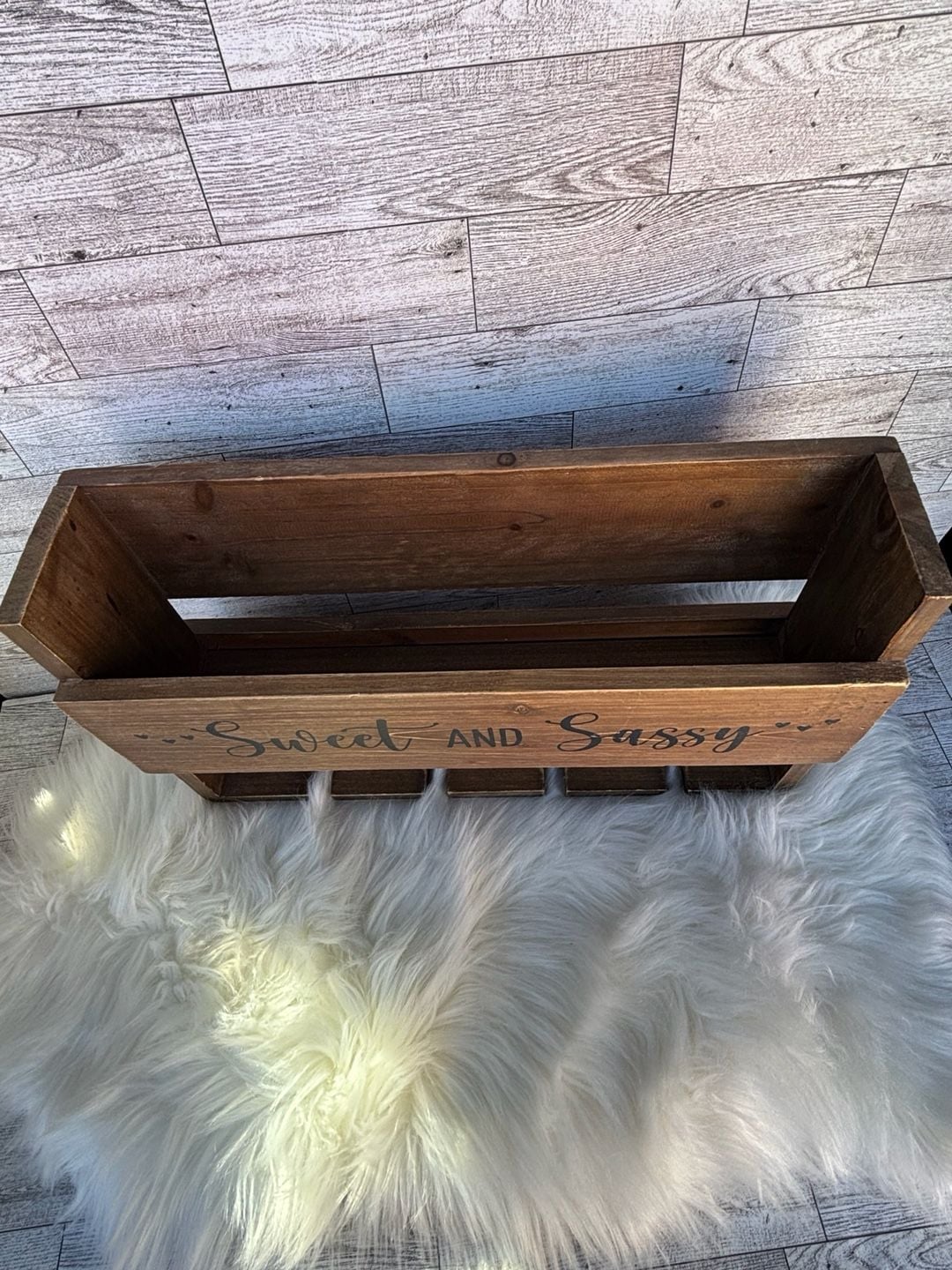 Wine Rack Sweet & Sassy Wine Gift Easy To Hang On Wall Wood Sturdy Built 1