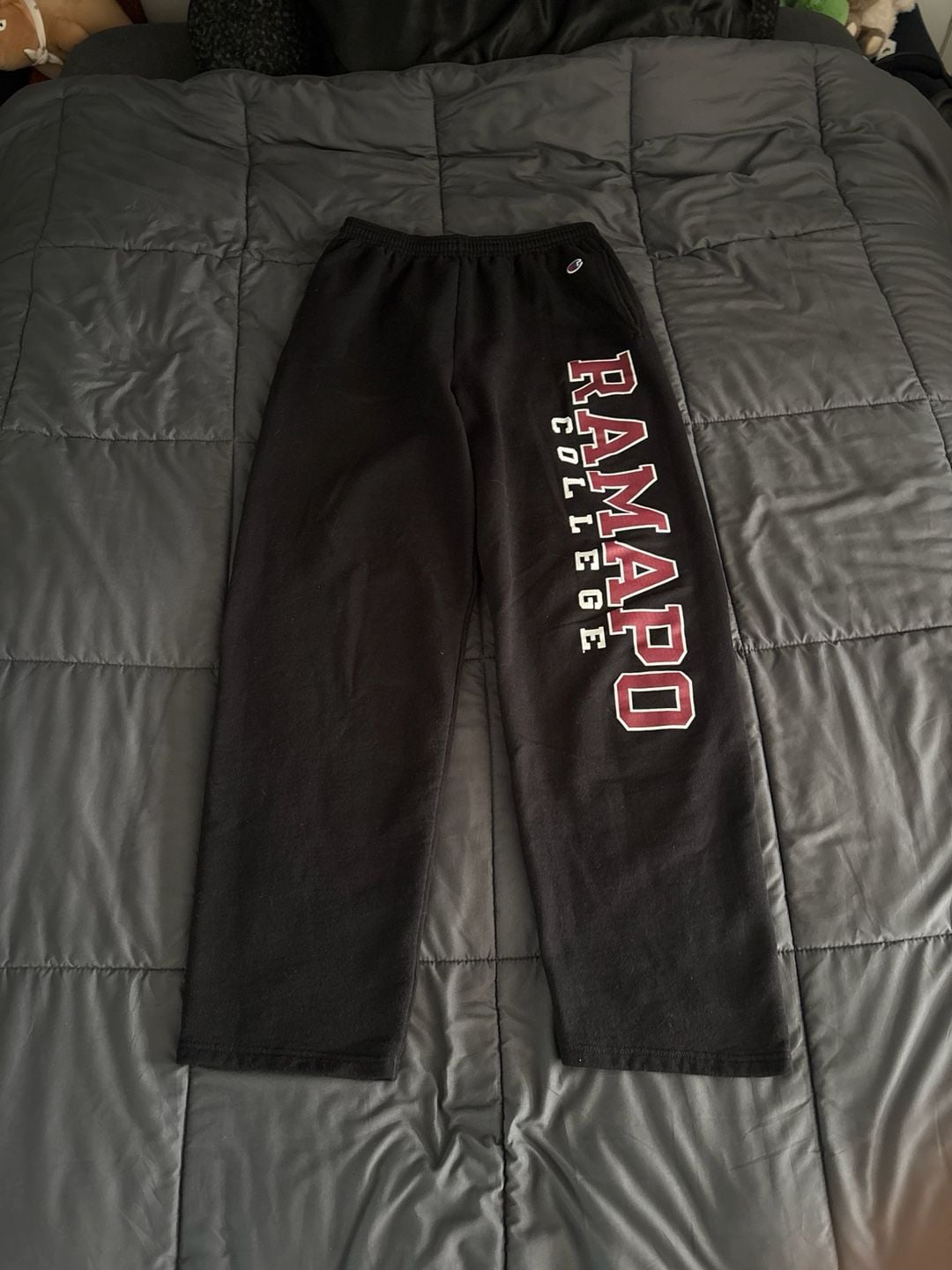 Champion Ramapo College Powerblend Fleece Joggers Black 2