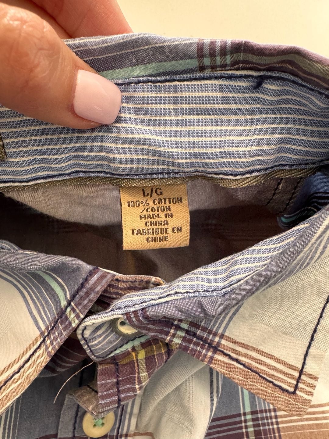 Tommy Bahama Jeans Plaid Long Sleeve Snap Button Down Shirt Large 4