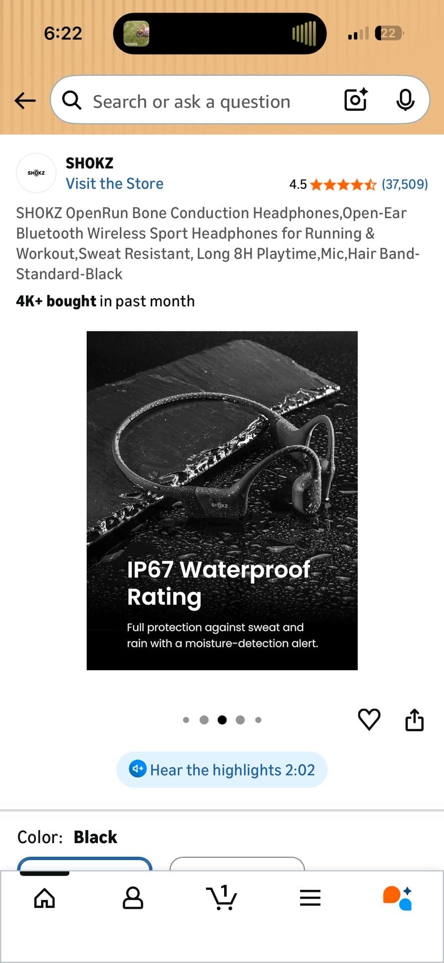 Shokz OpenRun Bone Conduction Sport Headphones 7