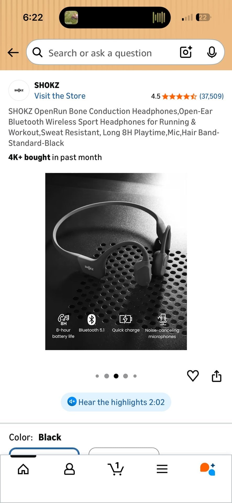 Shokz OpenRun Bone Conduction Sport Headphones 8