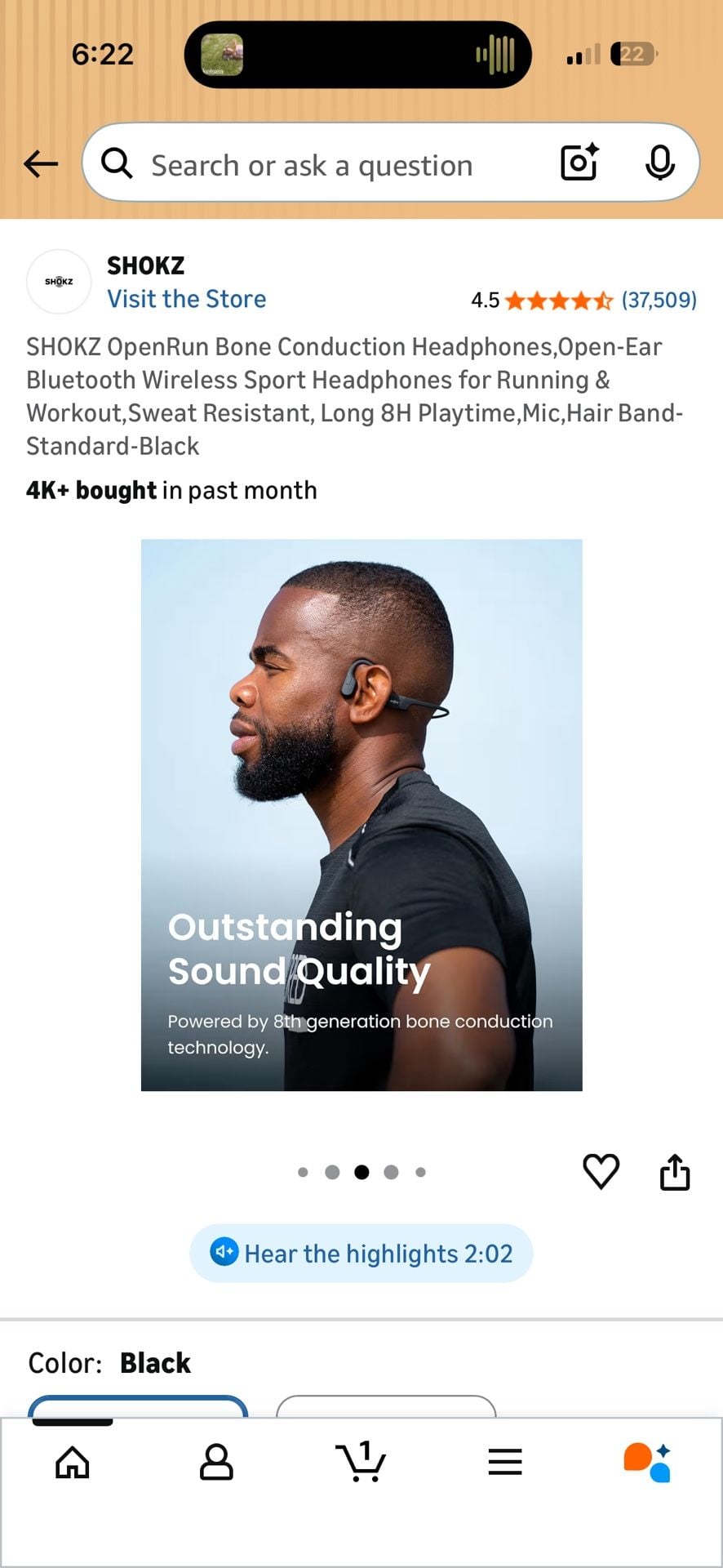 Shokz OpenRun Bone Conduction Sport Headphones 9