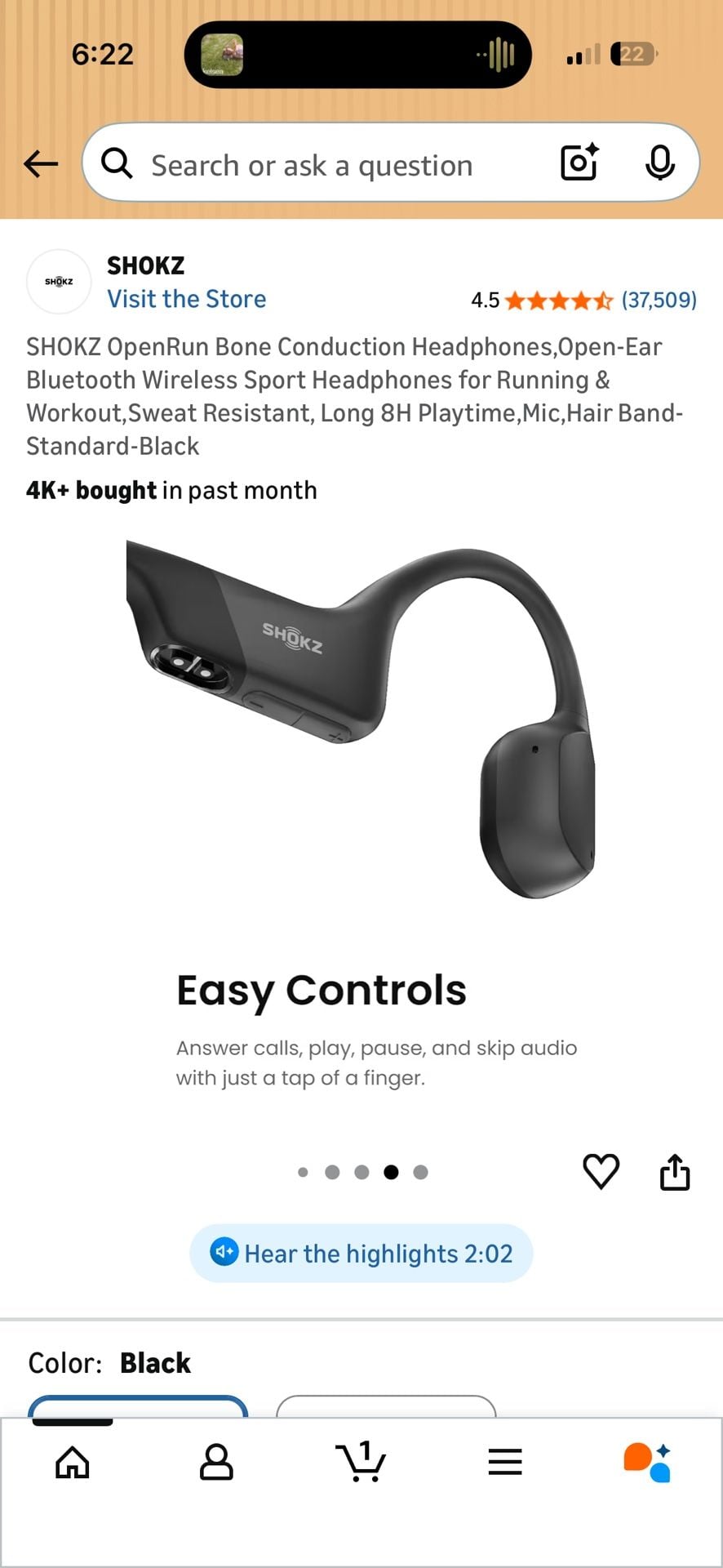 Shokz OpenRun Bone Conduction Sport Headphones 10