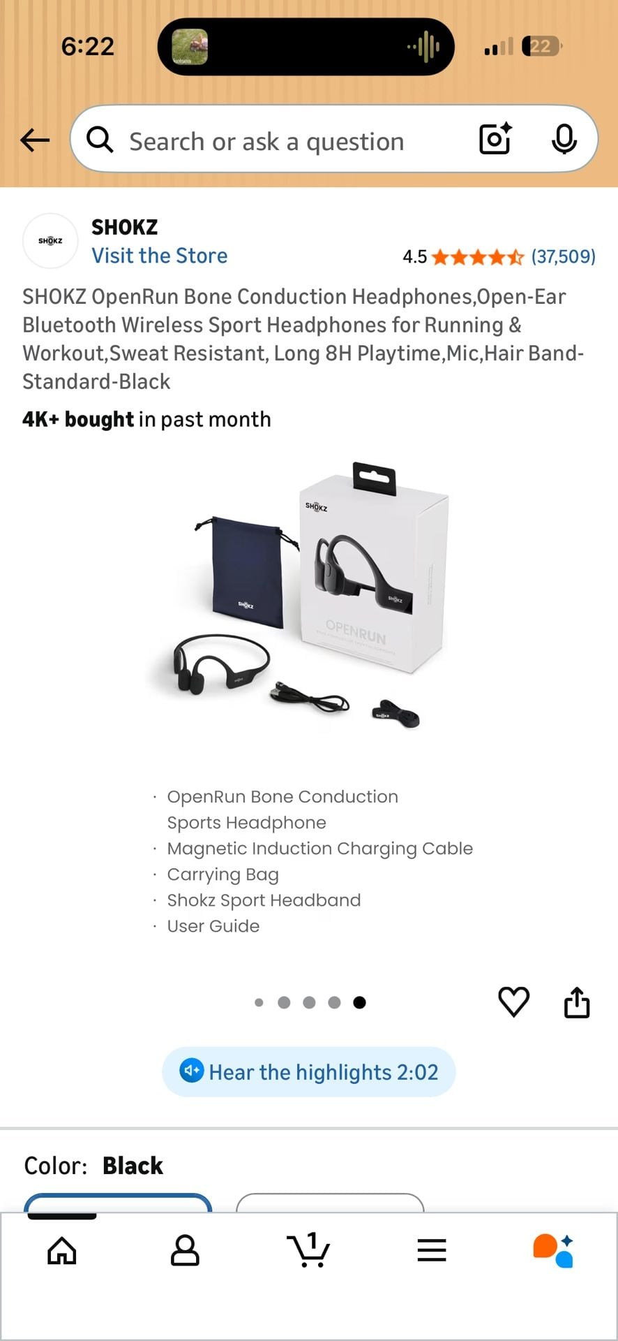 Shokz OpenRun Bone Conduction Sport Headphones 11