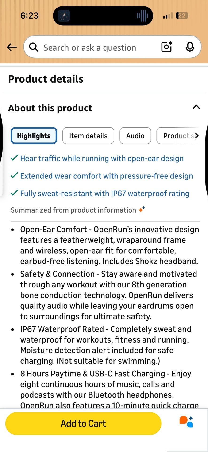 Shokz OpenRun Bone Conduction Sport Headphones 12
