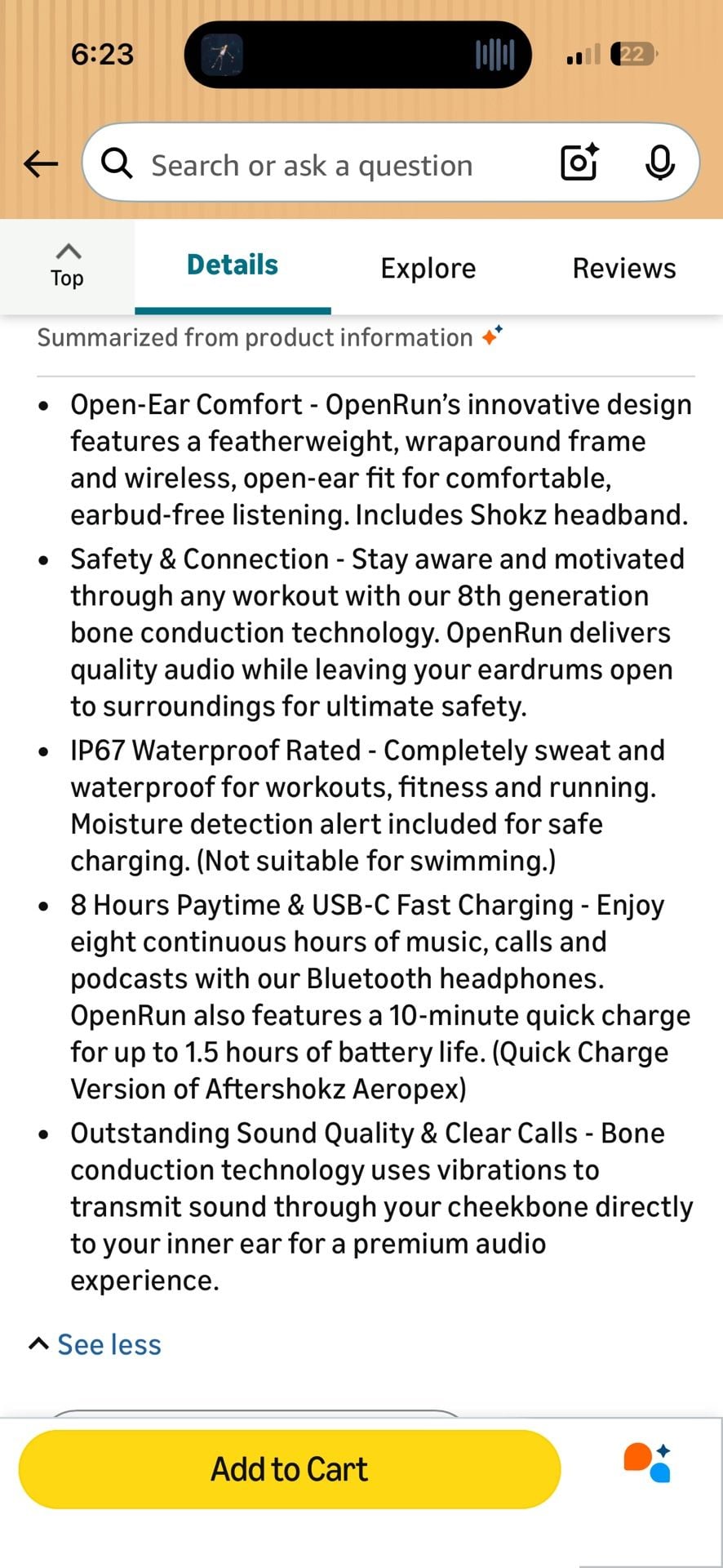 Shokz OpenRun Bone Conduction Sport Headphones 13