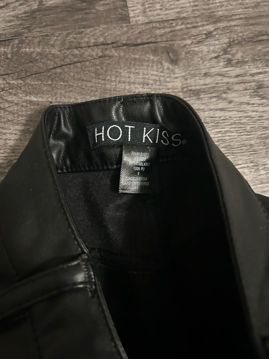 Hot Kiss Black Vegan Faux Leather Cargo Carpenter Pants 5