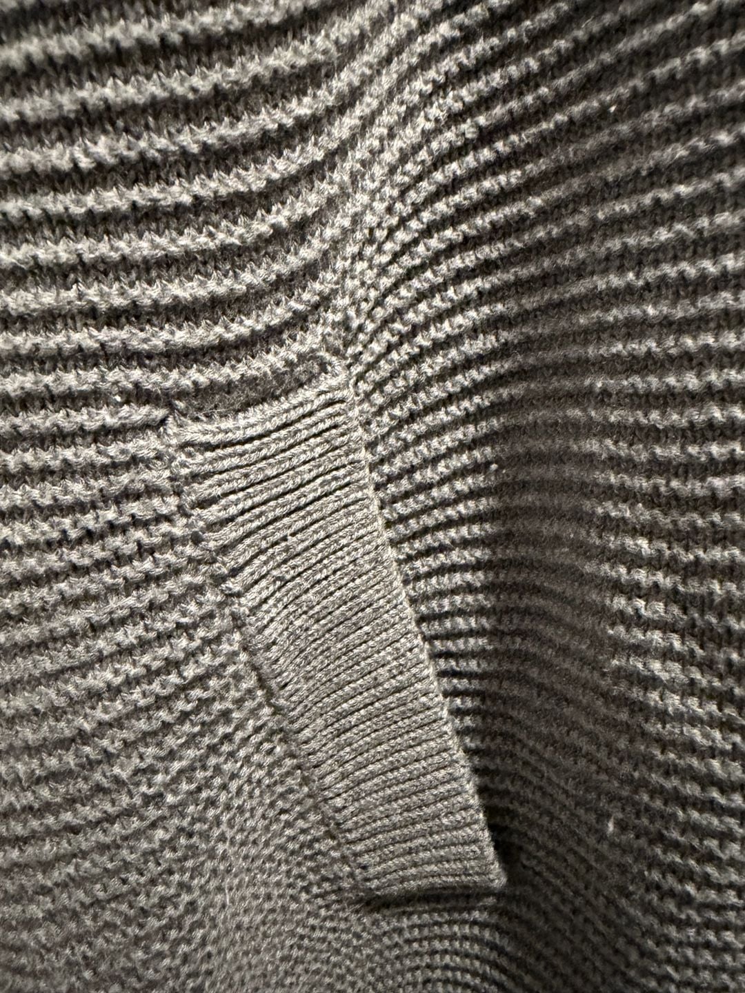 Banana Republic Grey Ribbed Knit Buttoned Poncho Cape Sweater 4