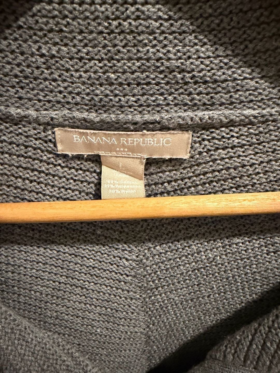 Banana Republic Grey Ribbed Knit Buttoned Poncho Cape Sweater 3