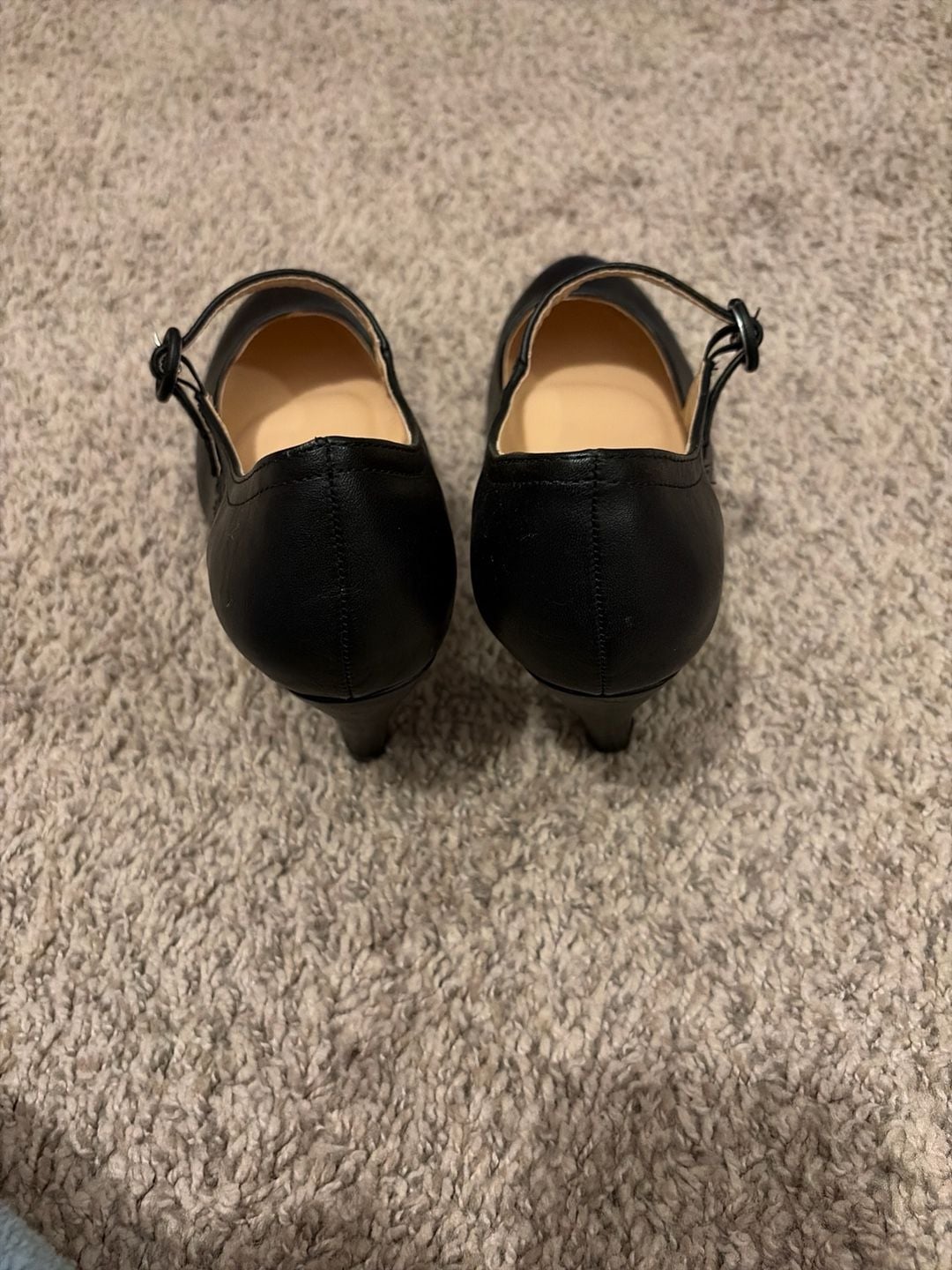 Chase + Chloe Kimmy-22 Black Mary Jane Mid-Heel Pumps 4