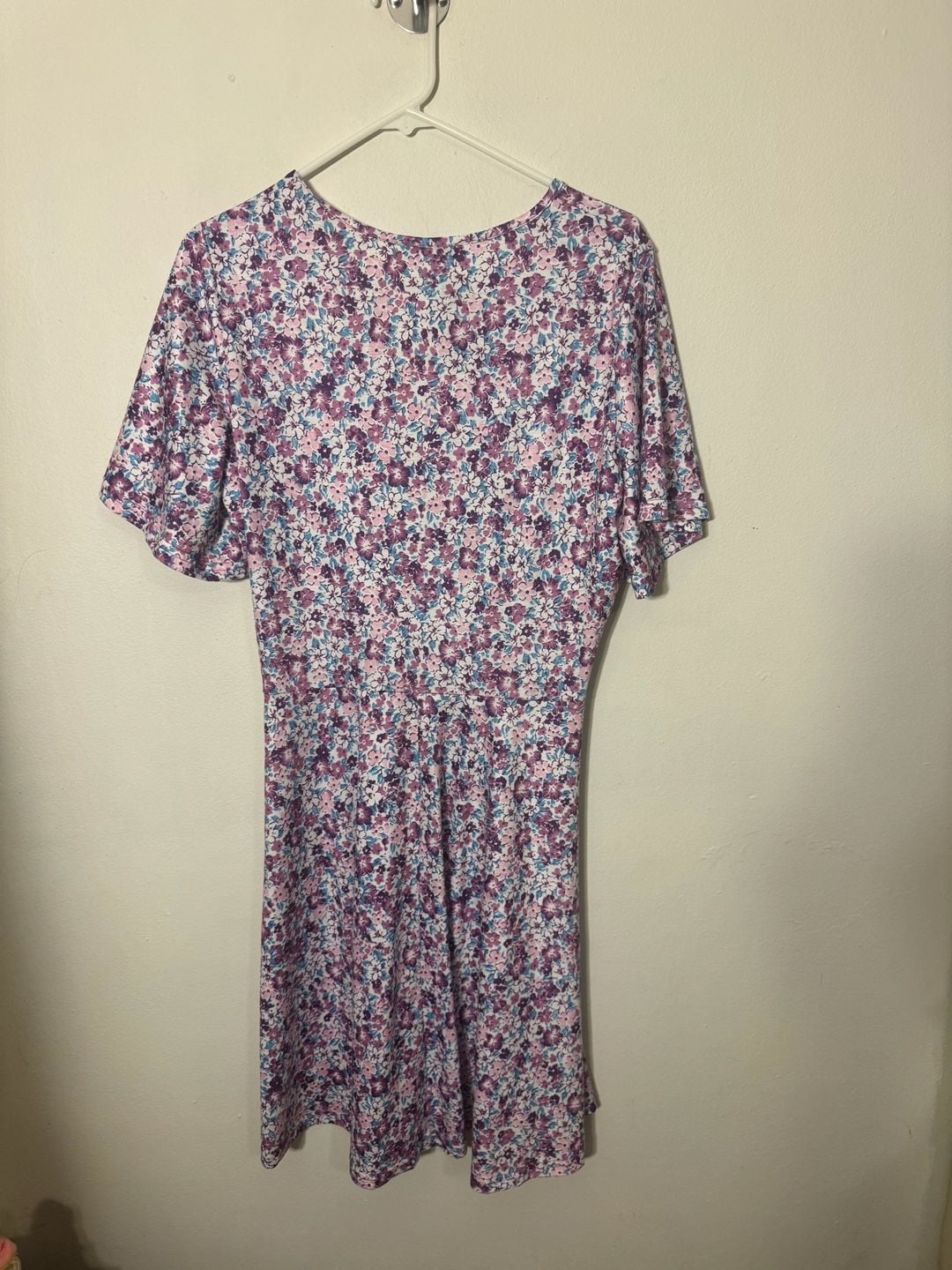 Fensace Women's Floral Wrap Fit and Flare Midi Dress 4