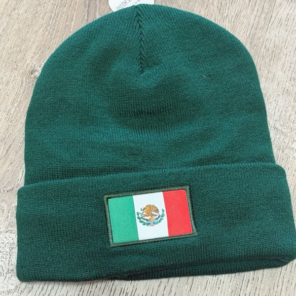 New League Mexico Eagle Green Cuffed Beanie