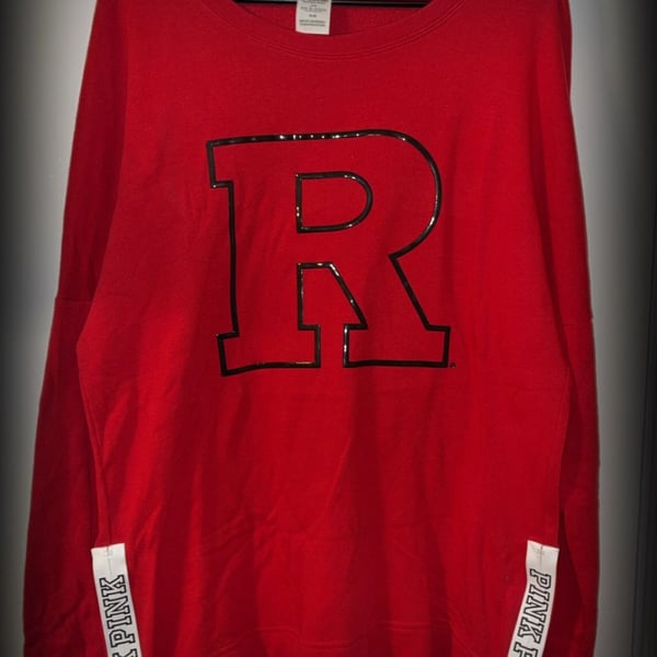 Victoria's Secret PINK x Rutgers University Scarlet Knights Red Side Zip
