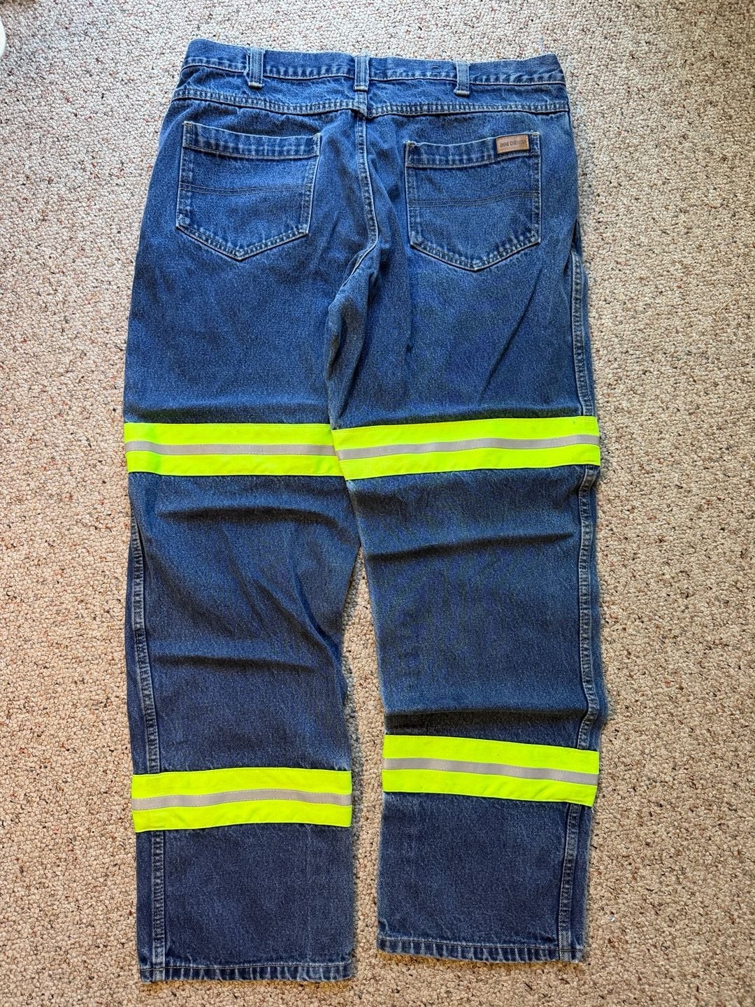 394 Denim High Visibility Reflective Striping Work Jeans 2