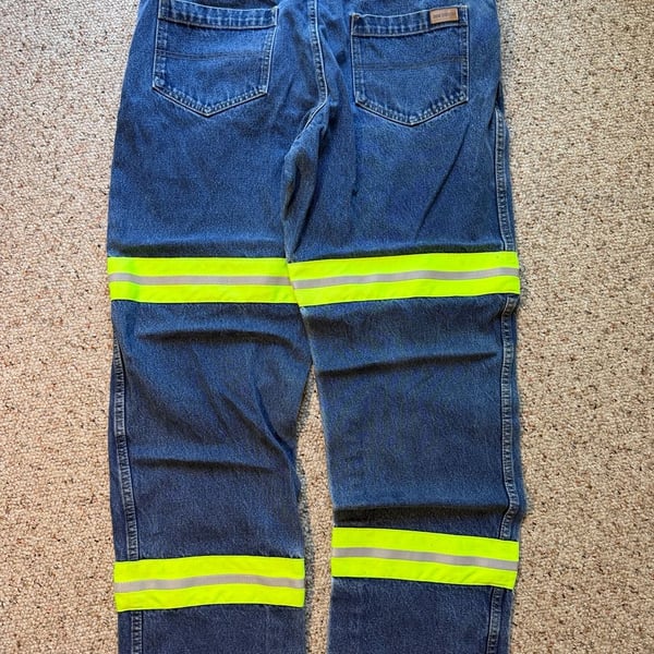 394 Denim High Visibility Reflective Striping Work Jeans