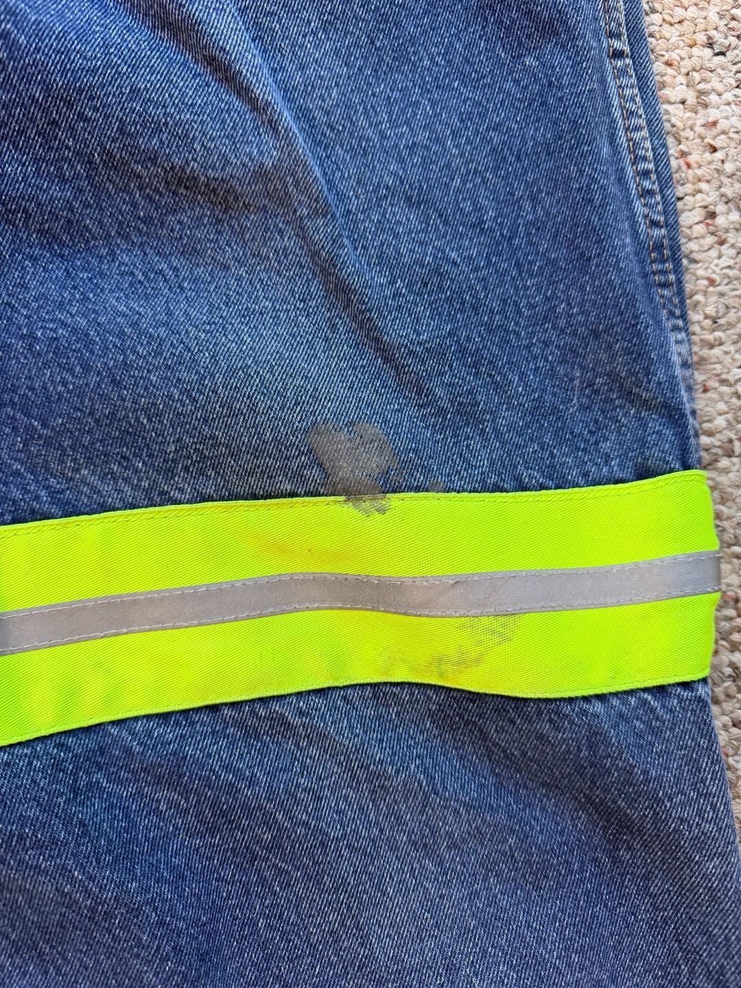 394 Denim High Visibility Reflective Striping Work Jeans 5