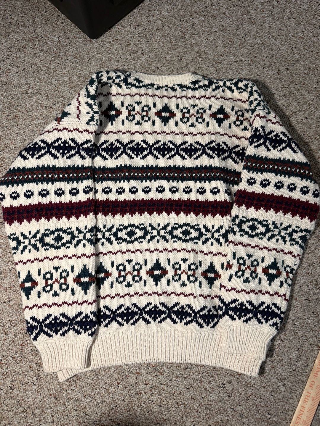 Britches Great Outdoors Vintage Fair Isle Crewneck Knit Cotton Sweater XL 5