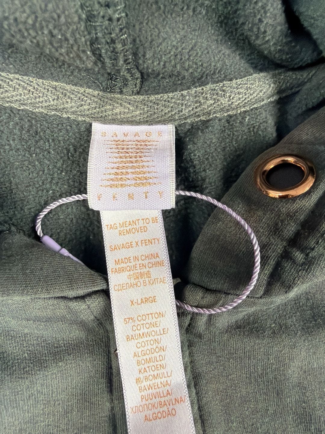 Savage X Fenty Hooded Onesie Charcoal Gray Lounge Jumpsuit 6