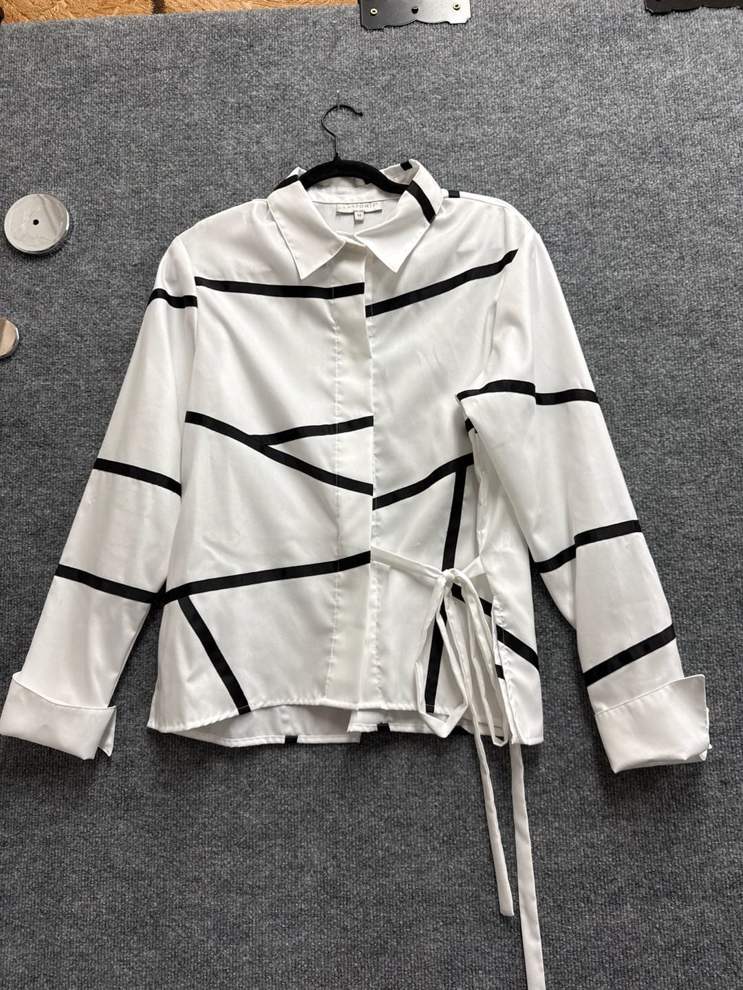 Anatomie Georgette Button Down Shirt with Sash Detail 2