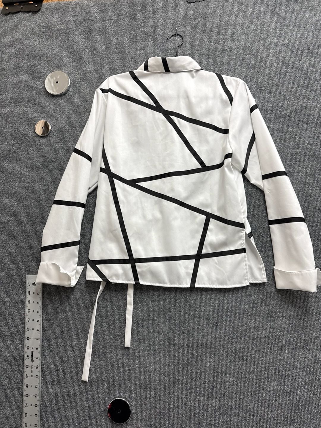 Anatomie Georgette Button Down Shirt with Sash Detail 4