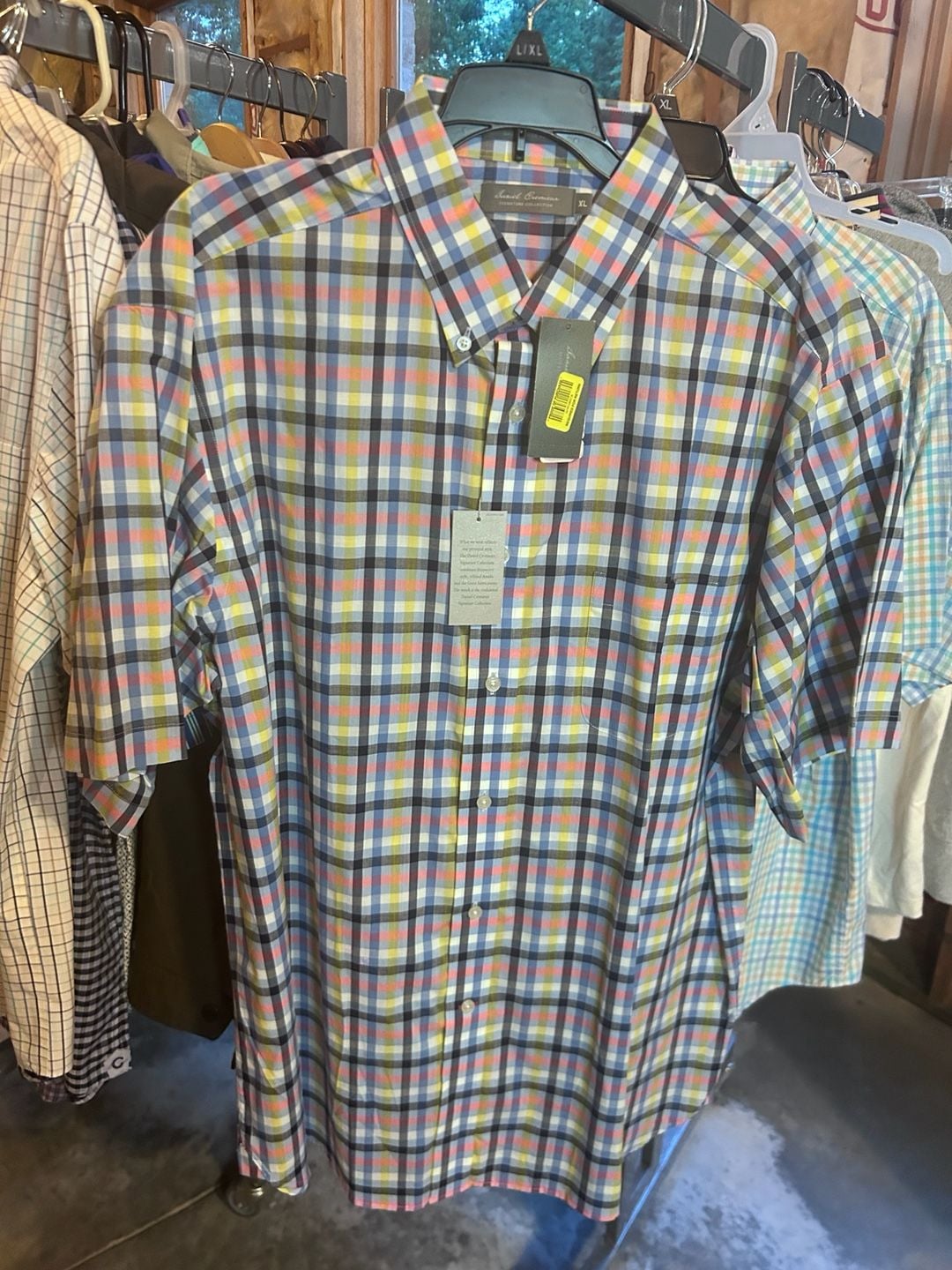 Daniel Cremieux Signature Collection Multi-Color Plaid Short Sleeve Button-Down Shirt 2