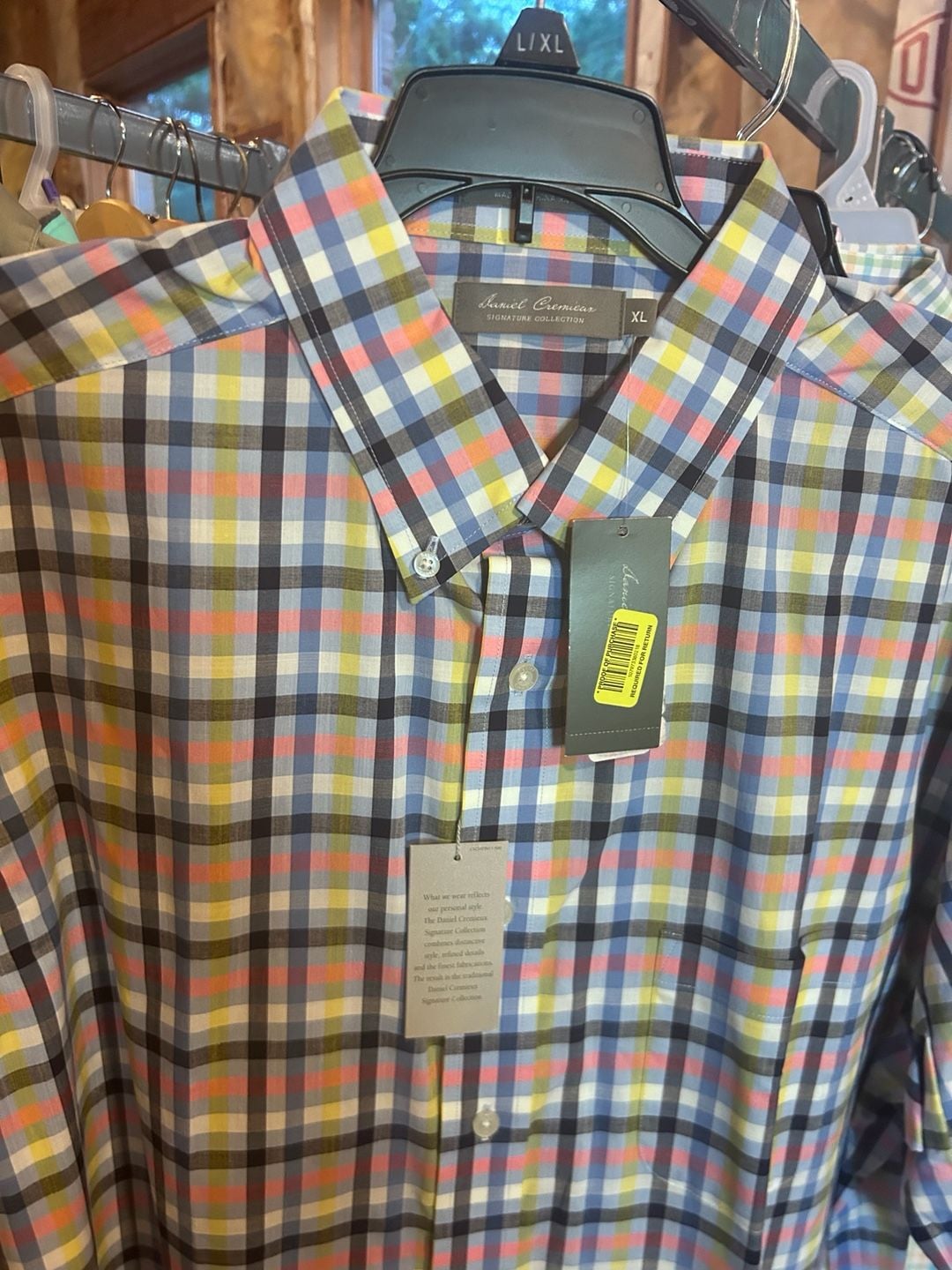 Daniel Cremieux Signature Collection Multi-Color Plaid Short Sleeve Button-Down Shirt 3