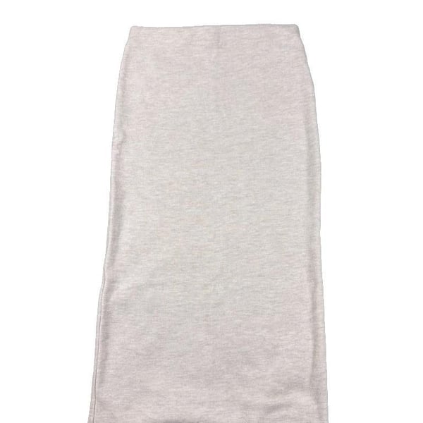 ZARA Ribbed Knit Oatmeal Midi Skirt