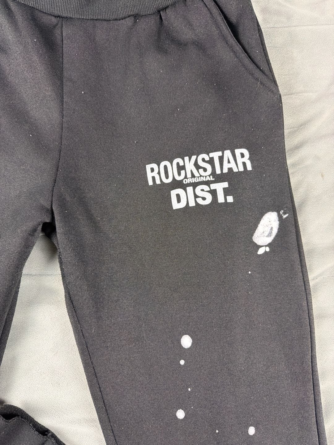 Rockstar Original Dist. Paint Splatter Flare Track Pants 3