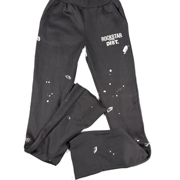 Rockstar Original Dist. Paint Splatter Flare Track Pants