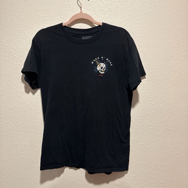 Cactus & Skull Wake N' Bake Skull and Dagger Graphic T-Shirt