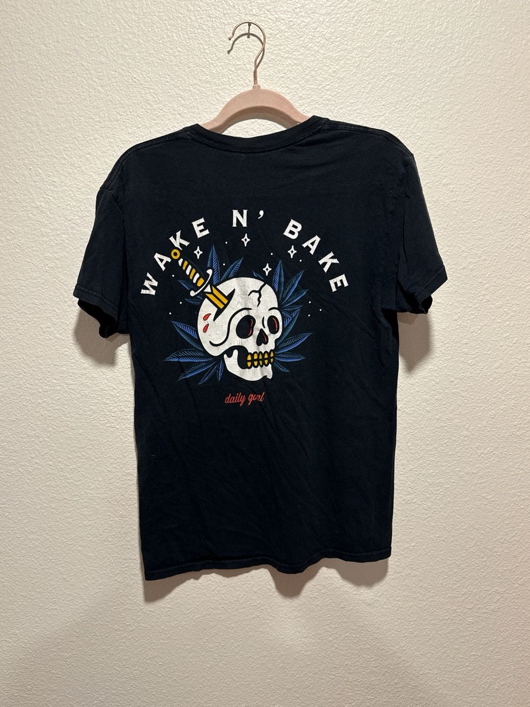 Cactus & Skull Wake N' Bake Skull and Dagger Graphic T-Shirt 5