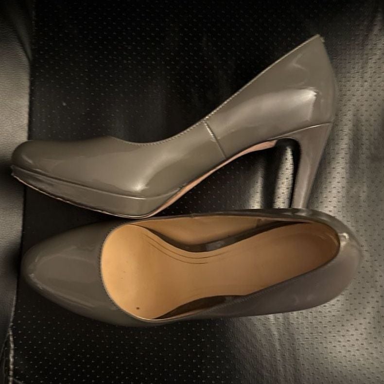 Cole Haan Nike Air Grey Patent Leather Platform Pump Heels 4